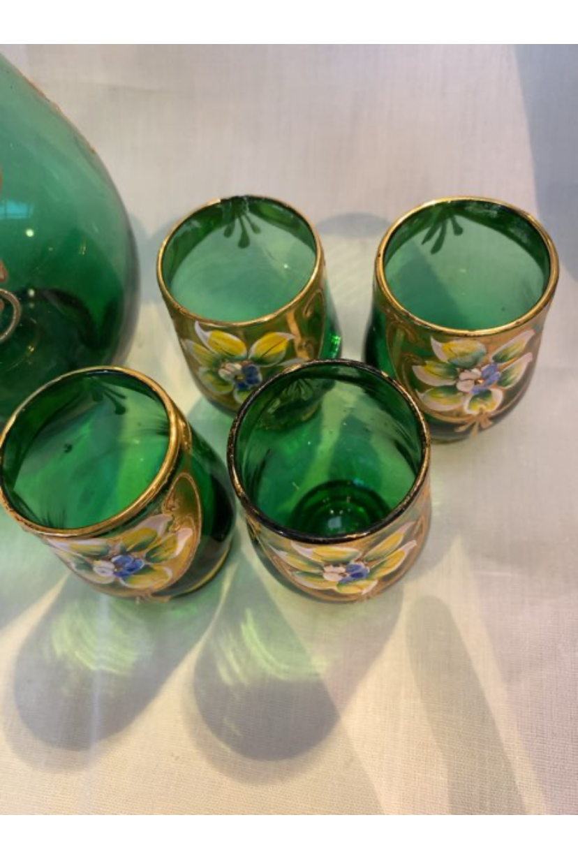 Mourano karaffel og 4 glas